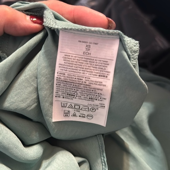 Banana Republic Teal Trapeze Flowy Pockets Midi Dress - Picture 5 of 6